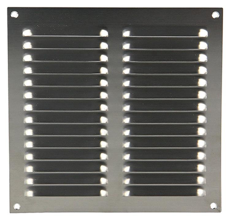 Renson 1006359 - schoepenrooster vlak 438 inox 200x200mm | 5 stuks