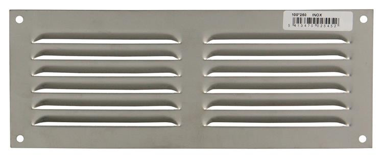 Renson 1006361 - schoepenrooster vlak 438 inox 250x100mm | 5 stuks