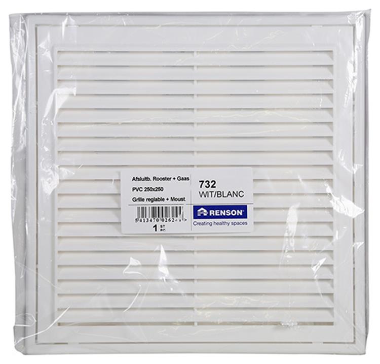 Renson 1006742 - rooster pvc 732 wit 250x250mm | 1 stuks