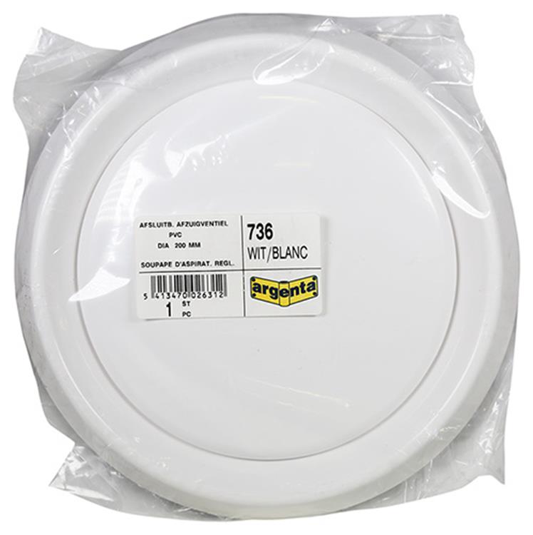 Renson 1006748 - afz.ventiel pvc736 wit ø200 | 1 stuks
