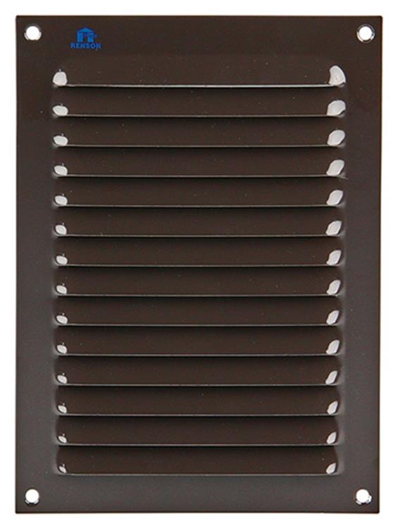 Renson 1006304 - schoepenrooster vlak alu ral 8019 150x200mm | 10 stuks