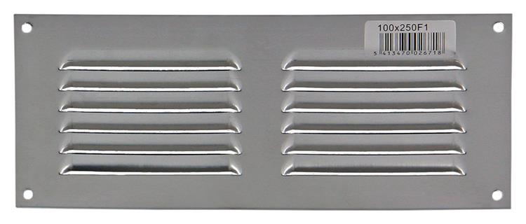 Renson 1006305 - schoepenrooster vlak alu f1 250x100mm | 10 stuks