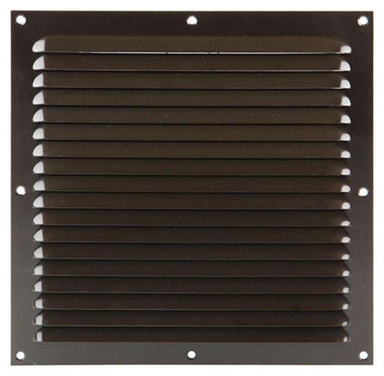 Renson 1006310 - schoepenrooster vlak alu ral 8019 250x250mm | 10 stuks