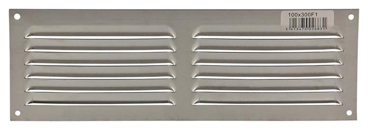 Renson 1006311 - schoepenrooster vlak alu f1 300x100mm | 10 stuks