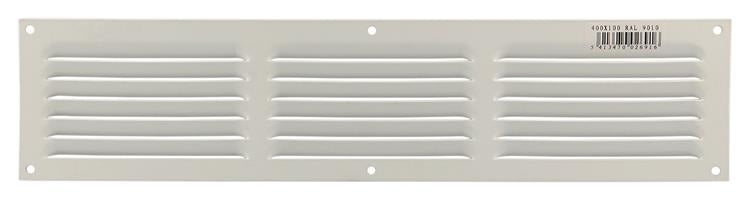 Renson 1006316 - schoepenrooster vlak alu ral 9010 400x100mm | 10 stuks