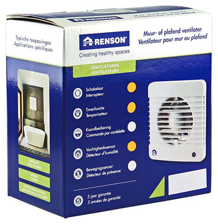 Renson 1006461 - mech. vent. vochtigheidssensor 7401h wit ø 100 | 2 stuks