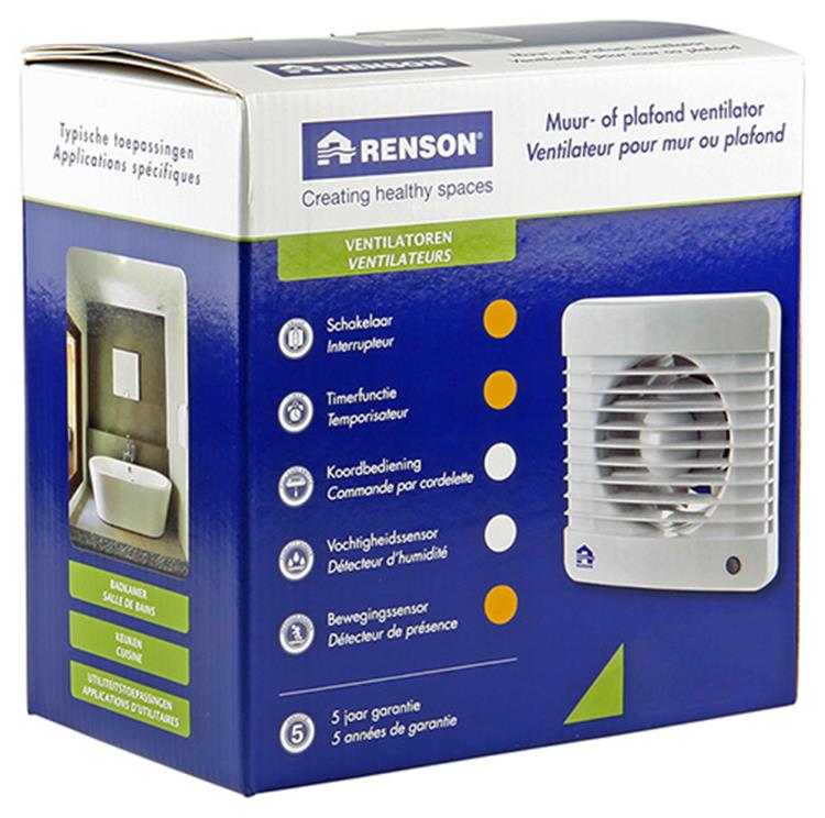 Renson 1006468 - mech. vent. bewegingssensor 7502m wit ø 125 | 2 stuks