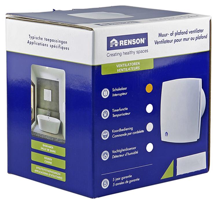 Renson 1006433 - mechanische ventilator standaard 7111 grijs ø 100 | 1 stuks