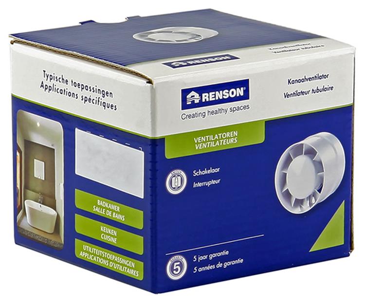 Renson 1006442 - kanaalventilator standaard 7121 wit ø 100 | 2 stuks