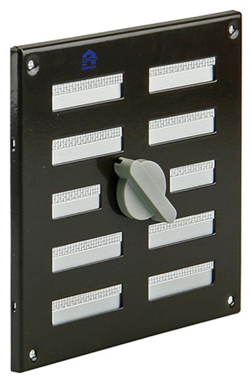 Renson 1006326 - regelbare rooster opb. 4037 alu ral 8019 155x155mm | 2 stuks
