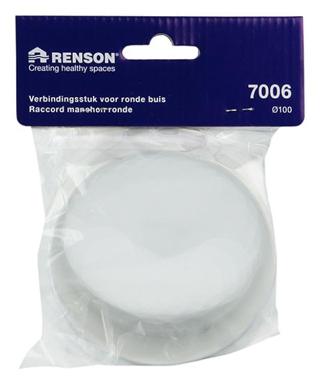 Renson 1006395 - pvc verbindingsstuk 7006 wit ø 100 | 4 stuks