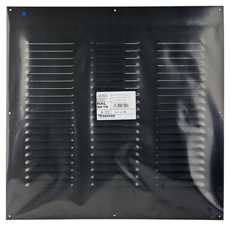 Renson 1006323 - schoepenrooster vlak alu ral 8019 500x500mm | 5 stuks