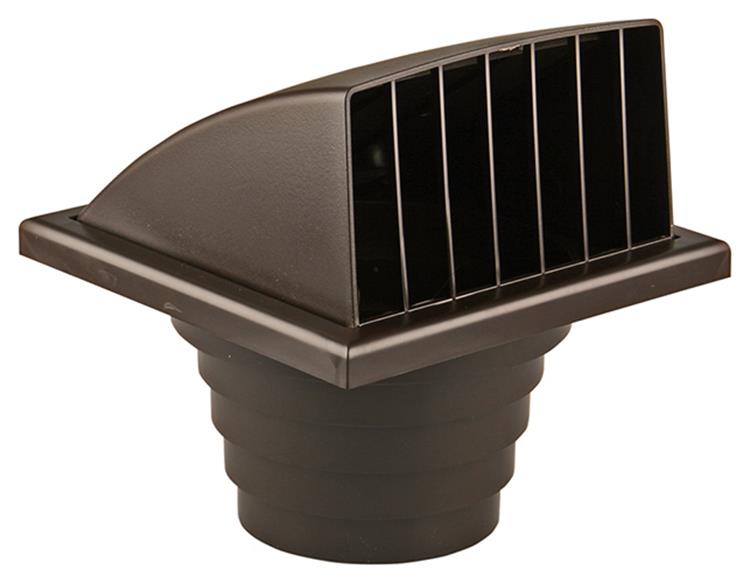 Renson 1006384 - dampkaprooster 1 klep 741 dia pvc ral 8019 ø100-130 | 2 stuks
