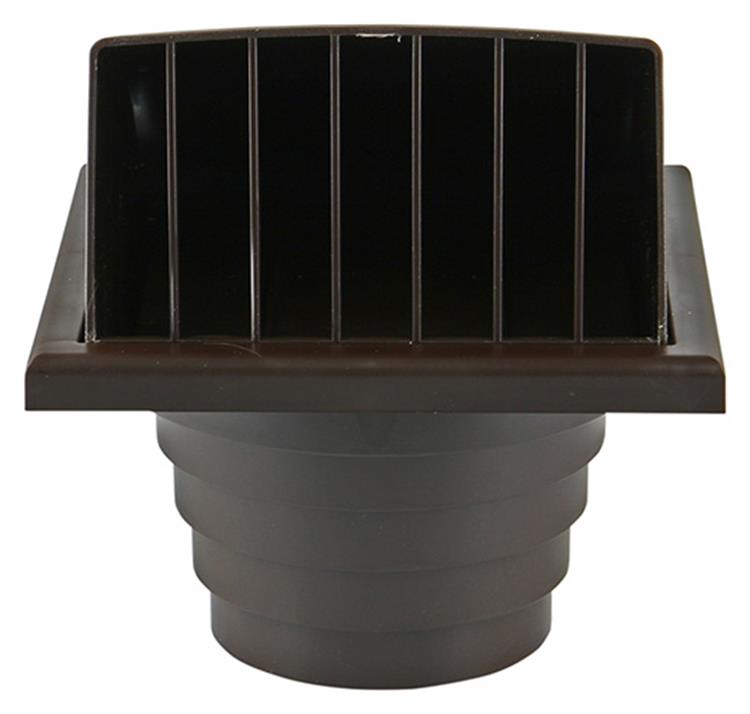 Renson 1006384 - dampkaprooster 1 klep 741 dia pvc ral 8019 ø100-130 | 2 stuks