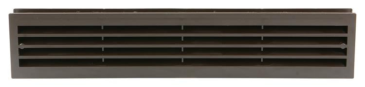 Renson 1006388 - deurrooster 761 pvc ral 8019 450x90mm | 2 stuks