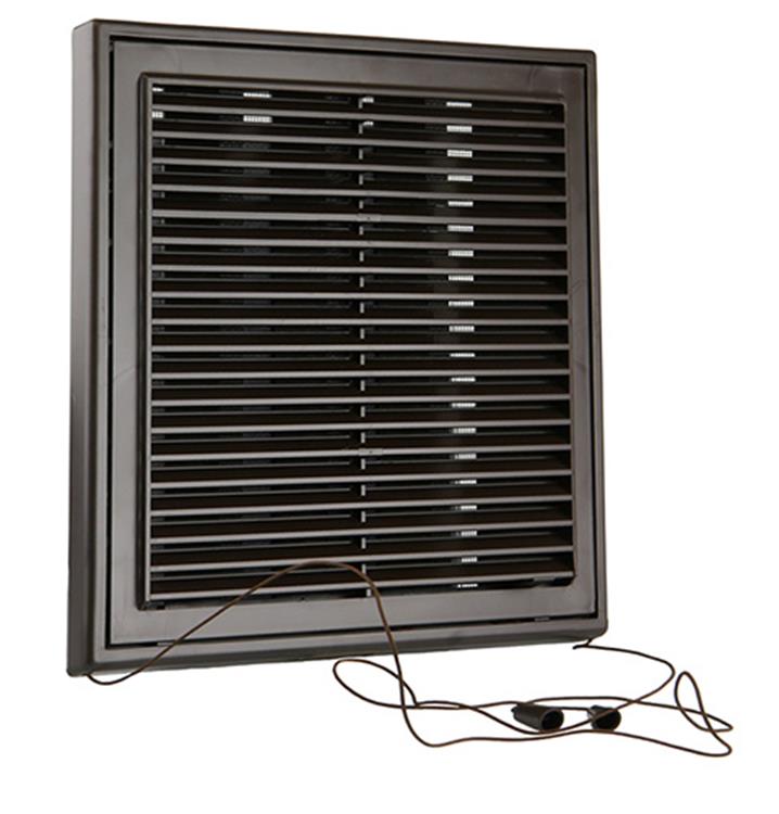 Renson 1006371 - regelbare rooster opb. 732 pvcral 8019 250x250mm | 2 stuks
