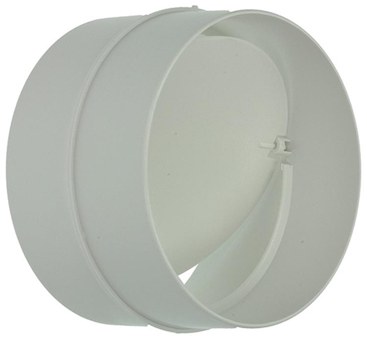 Renson 1006398 - pvc verbindingsstuk + terugslagklep 7007 wit ø 100 | 2 stuks