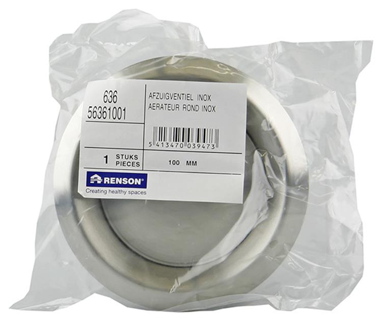 Renson 1006329 - afzuigventiel inbouw 636 inox ø 100 | 2 stuks