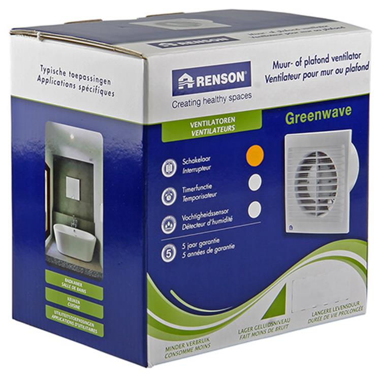 Renson 1006472 - greenwave ventilator standaard9102 wit ø 125 | 1 stuks