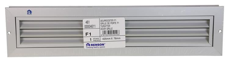 Renson 1006607 - deurrooster. 461 f1 425x76mm | 2 stuks