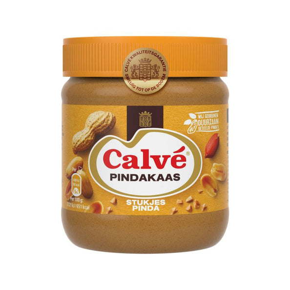 Calve pindakaas stukjes noot (12x 350gr)