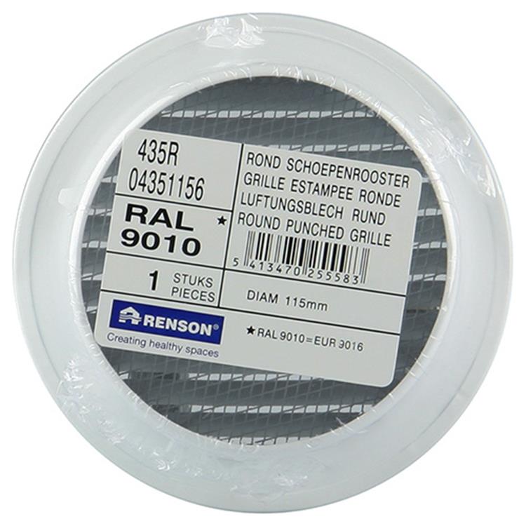 Renson 1006619 - r. scho. 435r ral 9010 ø 115 | 5 stuks