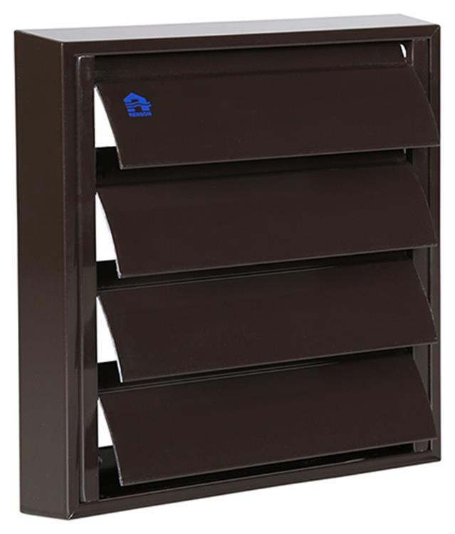 Renson 1013923 - lamellenrooster alu bruin 433 173x173mm | 2 stuks