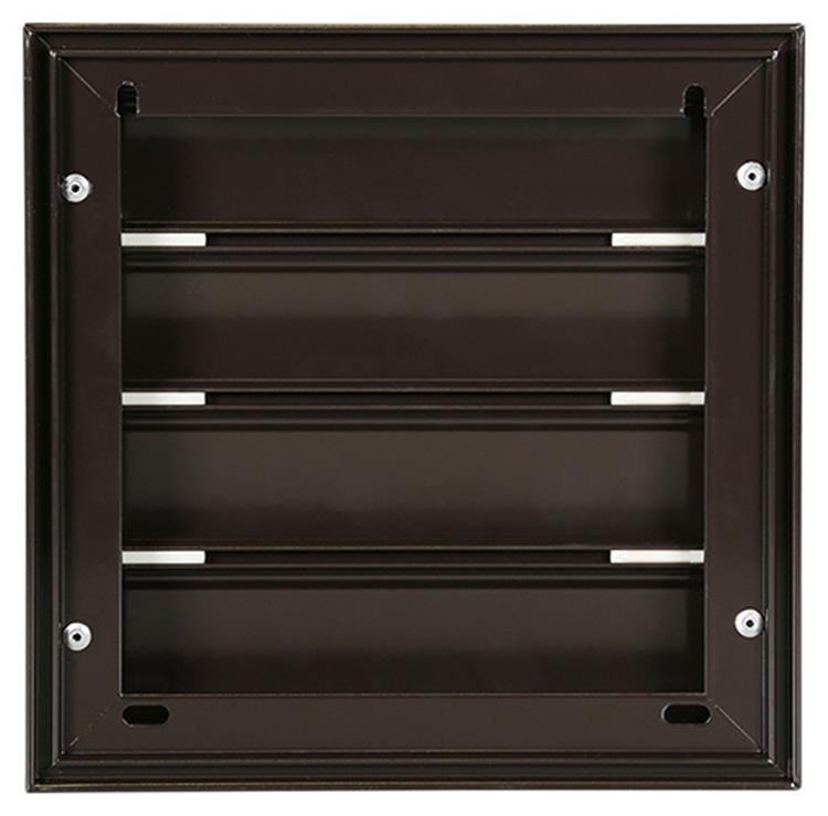Renson 1013923 - lamellenrooster alu bruin 433 173x173mm | 2 stuks