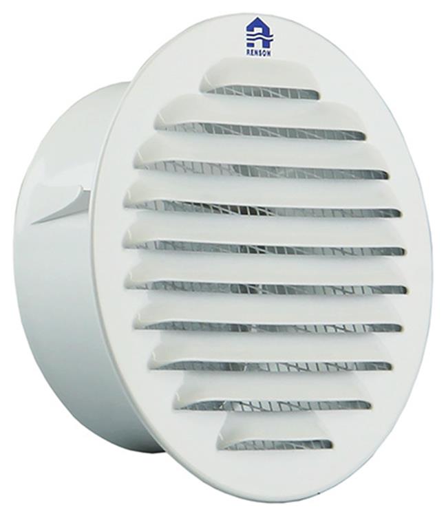 Renson 1008244 - ronde schoepenrooster inb. 435 r ral 9010 ø 100 | 8 stuks