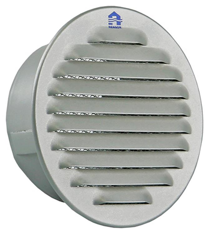 Renson 1008243 - ronde schoepenrooster inb. 435 r ral 9006 ø 100 | 8 stuks