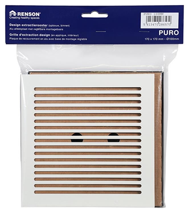 Renson 1048749 - regelbaar extractierooster design afwerking dia 100 | 2 stuks