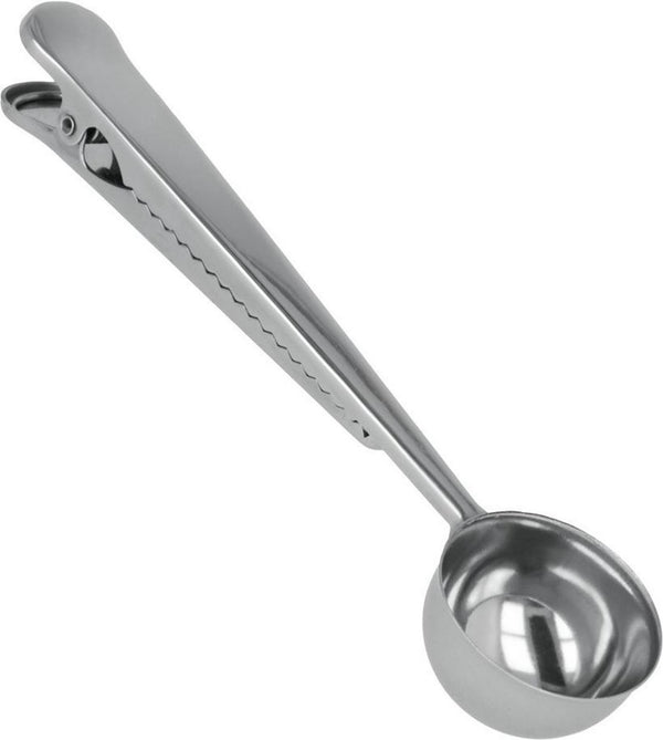Metaltex koffiemaatschepje zakkensluiter