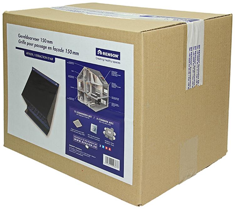 Renson 1053826 - geveldoorvoer zwart dia 150 | 1 stuks