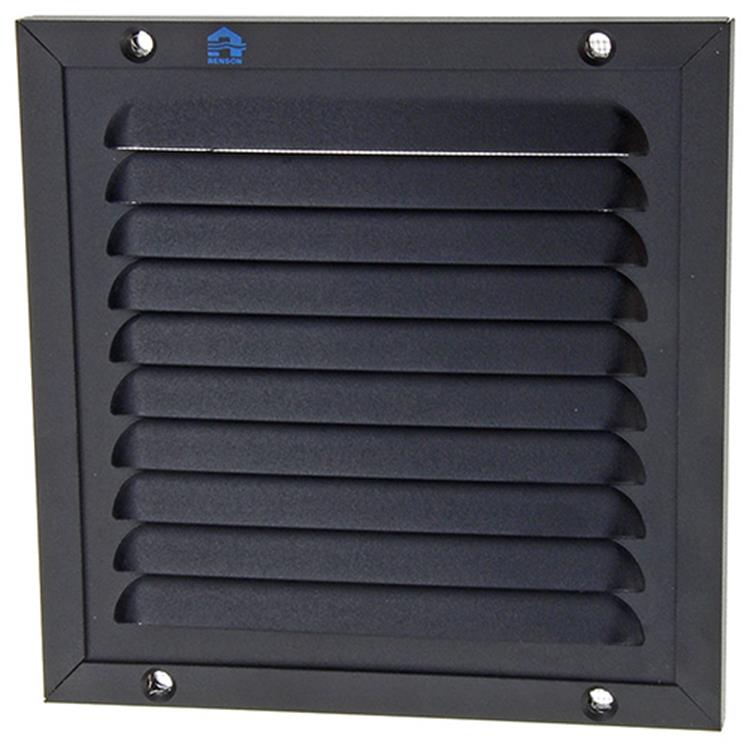 Renson 1057986 - opbouw schoepenr kader gaas 437 (150x150) ral 9005 zwart | 2 stuks