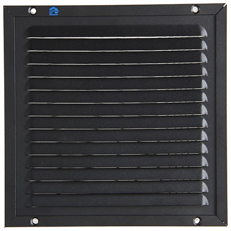 Renson 1057987 - opbouw schoepenr kader gaas 437 (200x200) ral 9005 zwart | 2 stuks