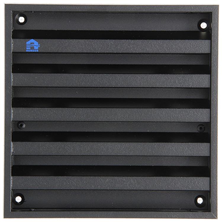Renson 1057988 - opbouwmuurrooster met gaas 431 (165x165) ral 9005 zwart | 2 stuks