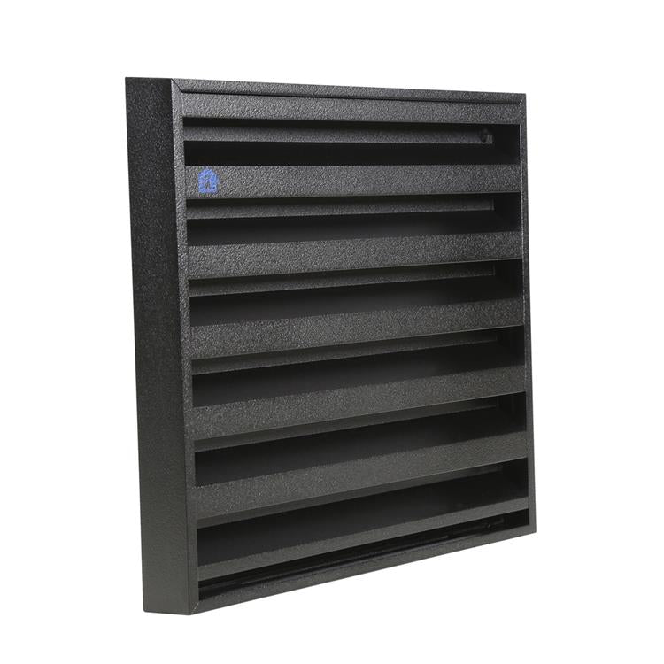Renson 1058001 - opbouwmuurrooster met gaas 431 (225x225) str 9005 zwart | 2 stuks