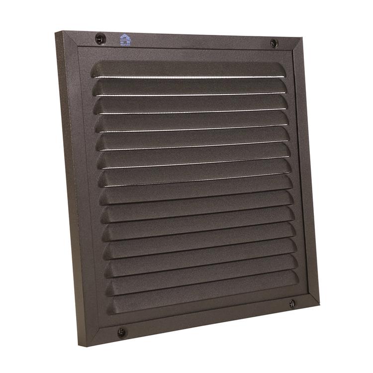 Renson 1058003 - opbouw schoepenr kader gaas 437 (200x200) ral 9005 zwart | 2 stuks