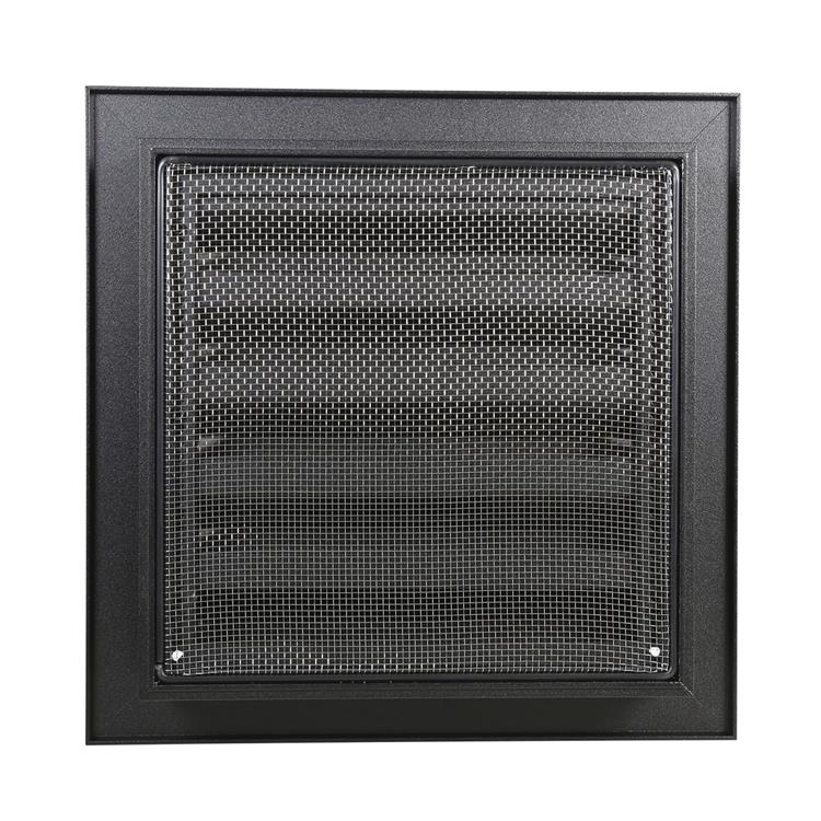 Renson 1058004 - inbouw rooster met flens 411 (200x200) ral 9005 zwart | 2 stuks