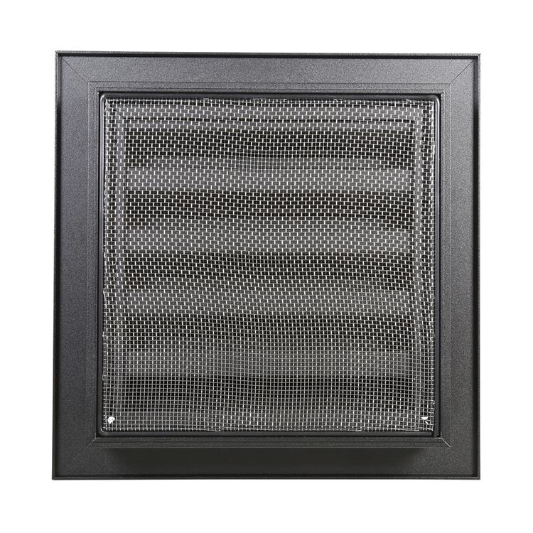 Renson 1057992 - inbouw rooster met flens 411 (200x200) ral 9005 zwart | 1 stuks