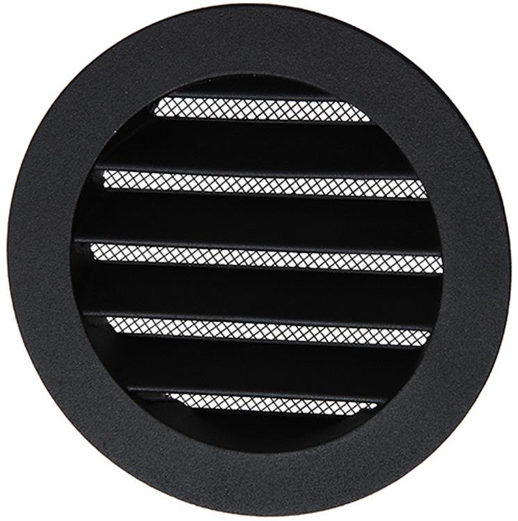 Renson 1057993 - inbouw rond schoepenr met gaas434r dia 100 ral 9005 zwart | 10 stuks