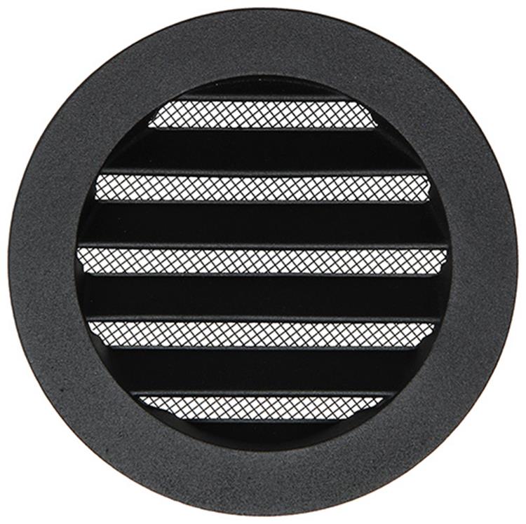 Renson 1057993 - inbouw rond schoepenr met gaas434r dia 100 ral 9005 zwart | 10 stuks