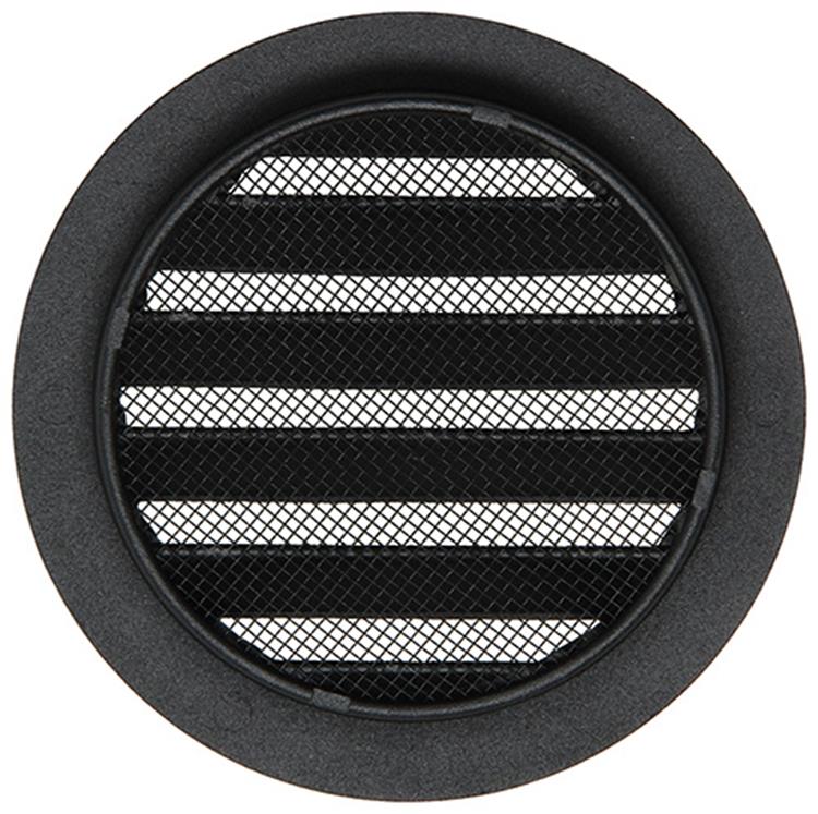 Renson 1057993 - inbouw rond schoepenr met gaas434r dia 100 ral 9005 zwart | 10 stuks
