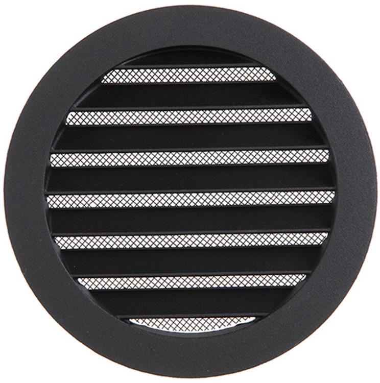 Renson 1057994 - inbouw rond schoepenr met gaas434r dia 125 ral 9005 zwart | 10 stuks