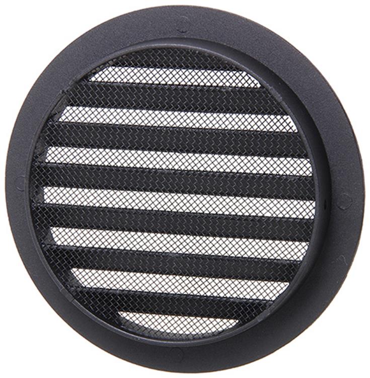 Renson 1057994 - inbouw rond schoepenr met gaas434r dia 125 ral 9005 zwart | 10 stuks