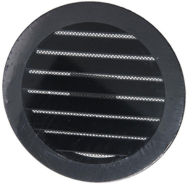 Renson 1057994 - inbouw rond schoepenr met gaas434r dia 125 ral 9005 zwart | 10 stuks