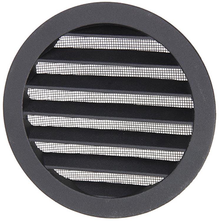Renson 1057995 - inbouw rond schoepenr met gaas434r dia 150 ral 9005 zwart | 10 stuks