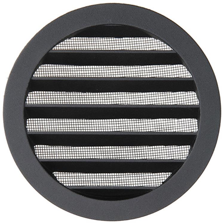 Renson 1057995 - inbouw rond schoepenr met gaas434r dia 150 ral 9005 zwart | 10 stuks