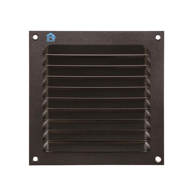 Renson 1061637 - opbouw schoepenrooster 436 150x150 ral 9005 zwart | 10 stuks