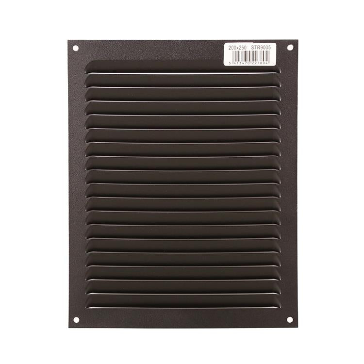Renson 1061640 - opbouw schoepenrooster 436 200x250 ral 9005 zwart | 10 stuks